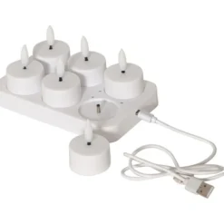Uppladdningsbara värmeljus 6-pack