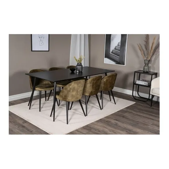 Velvet matstol 2-pack
