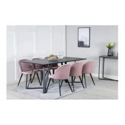 Velvet matstol 2-pack